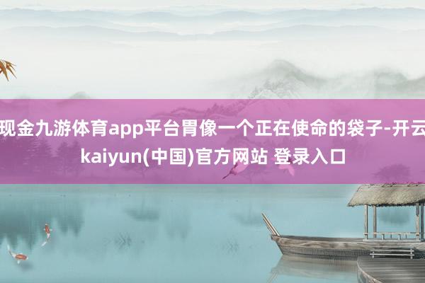 现金九游体育app平台胃像一个正在使命的袋子-开云kaiyun(中国)官方网站 登录入口