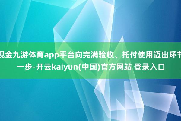 现金九游体育app平台向完满验收、托付使用迈出环节一步-开云kaiyun(中国)官方网站 登录入口
