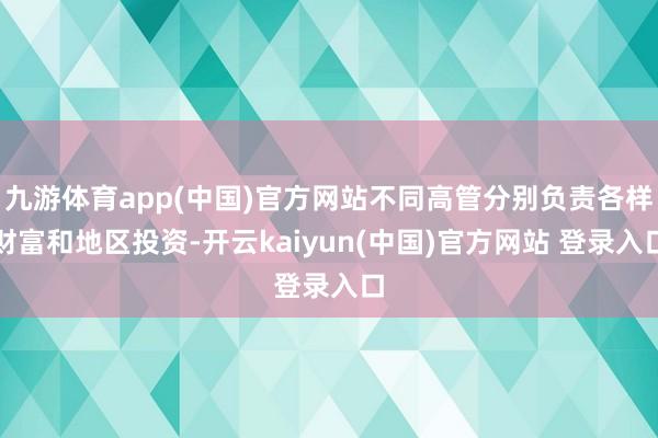 九游体育app(中国)官方网站不同高管分别负责各样财富和地区投资-开云kaiyun(中国)官方网站 登录入口