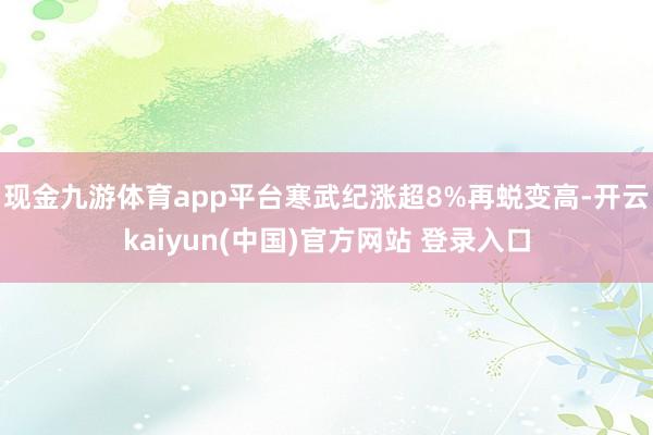 现金九游体育app平台寒武纪涨超8%再蜕变高-开云kaiyun(中国)官方网站 登录入口