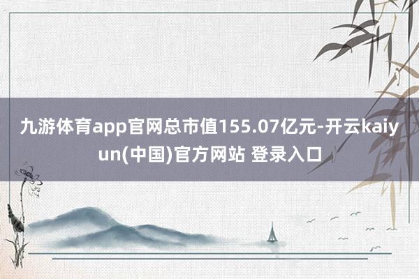 九游体育app官网总市值155.07亿元-开云kaiyun(中国)官方网站 登录入口